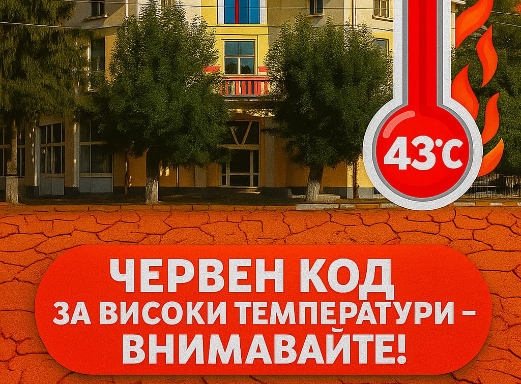 43,5°C на сянка  - абсолютен рекорд, измерен  само на 40 км от Русе!